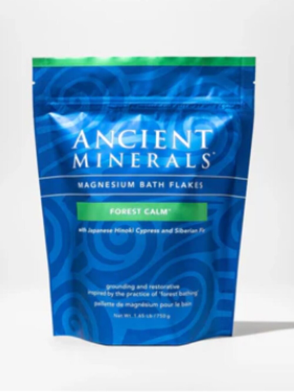 NWT Ancient Minerals Magnesium Bath Flakes Forest Calm 1.65 lb / 750 g